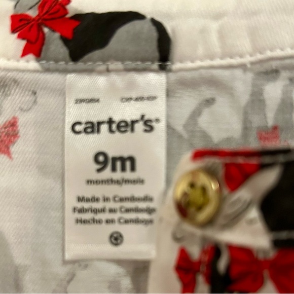 Carter's Red and Black Dog Print Outfit - Picture 2 of 2